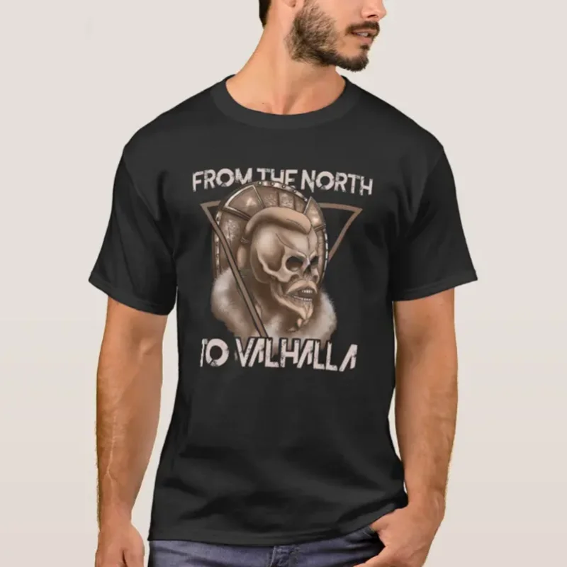 From The North To Valhalla Nordic Mytholog Viking Warrior Skull T Shirt New 100% Cotton Short Sleeve O-Neck Casual Mens T-shirt
From The North To Valhalla Nordic Mytholog Viking Warrior Skull T Shirt New 100% Cotton Short Sleeve O-Neck Casual Mens T-shirt