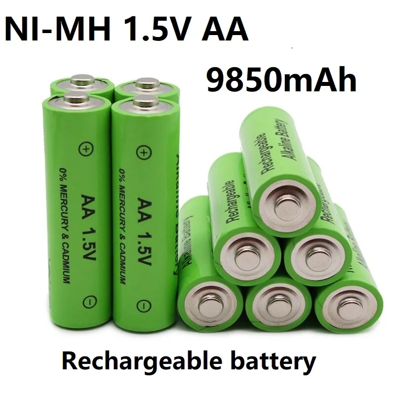 Free Shipping NI-MH 1.5V AA 9850mAh Rechargeable Nickel Hydrogen Battery Charger Used for Electric Shavers, Flashlights,Etc 
Free Shipping NI-MH 1.5V AA 9850mAh Rechargeable Nickel Hydrogen Battery Charger Used for Electric Shavers, Flashlights,Etc