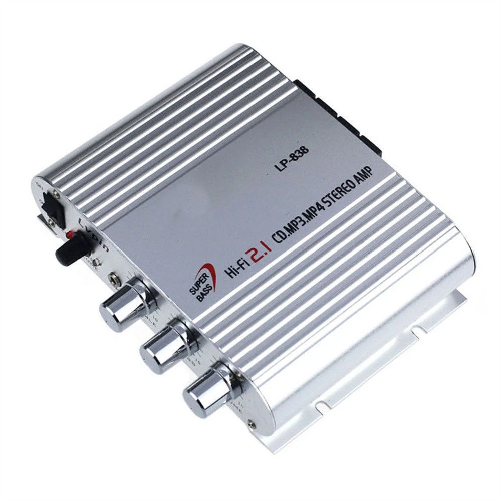 Car Amplifier LP-838 12V Smart Mini Hi-Fi Stereo Audio Amplifier For Home Car Auto MP3 MP4 Stereo Boat Motorcycle
Car Amplifier LP-838 12V Smart Mini Hi-Fi Stereo Audio Amplifier For Home Car Auto MP3 MP4 Stereo Boat Motorcycle