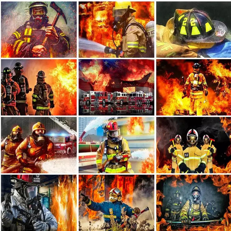 GATYZTORY 5D DIY Diamond Painting Portrait Embroidery Cross Stitch Fireman Diamond Mosaic Decor For Home 
GATYZTORY 5D DIY Diamond Painting Portrait Embroidery Cross Stitch Fireman Diamond Mosaic Decor For Home