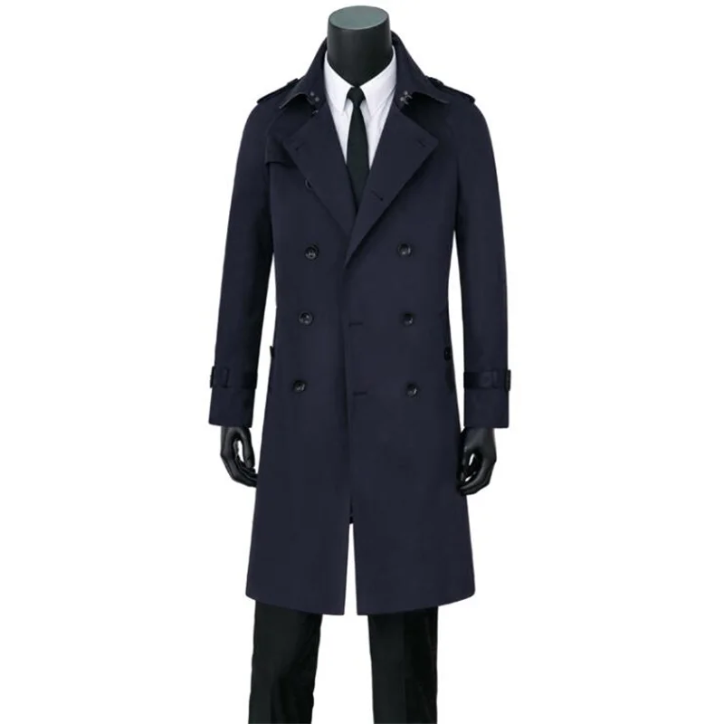 Windbreaker Men'S Trench Coats Long Middle-Aged And Young Business Casual Gentleman'S Atmospheric Father'S Blue Sobretudo Techwe
Windbreaker Men'S Trench Coats Long Middle-Aged And Young Business Casual Gentleman'S Atmospheric Father'S Blue Sobretudo Techwe