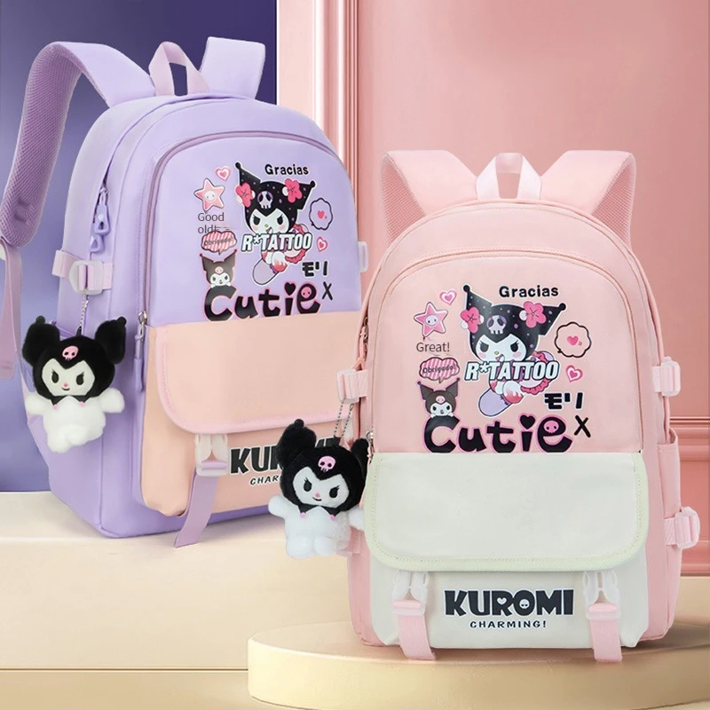 Sanrio Kuromi Student Bag Anime Figure Kawaii Girl Large Capacity Shoulders Fashion Good Quality Gifts for Kids Fast Delivery
Sanrio Kuromi Student Bag Anime Figure Kawaii Girl Large Capacity Shoulders Fashion Good Quality Gifts for Kids Fast Delivery