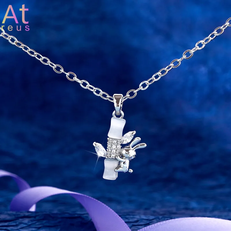 Easter Day Gift Jewelry Silver Plate Rabbit Pendant Necklace Embrance Moon Stone Cubic Zirconia Bamboo Branch Necklace Animal
Easter Day Gift Jewelry Silver Plate Rabbit Pendant Necklace Embrance Moon Stone Cubic Zirconia Bamboo Branch Necklace Animal