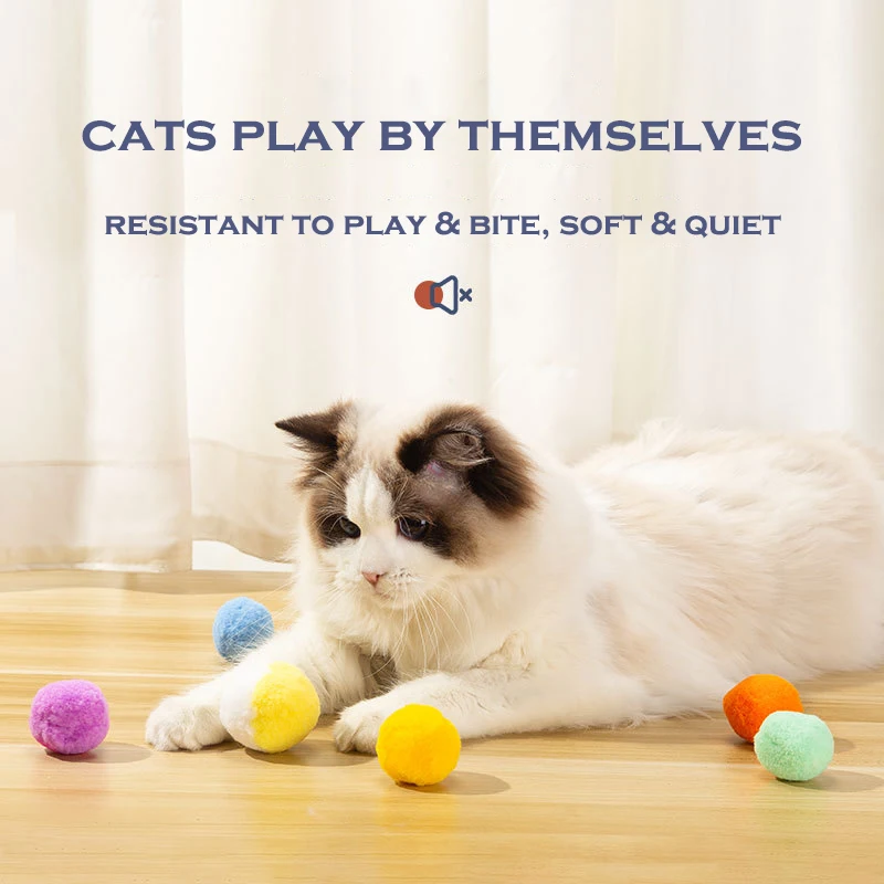 100pcs Random Color Cat Toy Stretch Plush Ball Quiet Cat Toy Ball Lightweight Soft Kitten Pom Pom Toy Interactive Cat Chew Toy
100pcs Random Color Cat Toy Stretch Plush Ball Quiet Cat Toy Ball Lightweight Soft Kitten Pom Pom Toy Interactive Cat Chew Toy