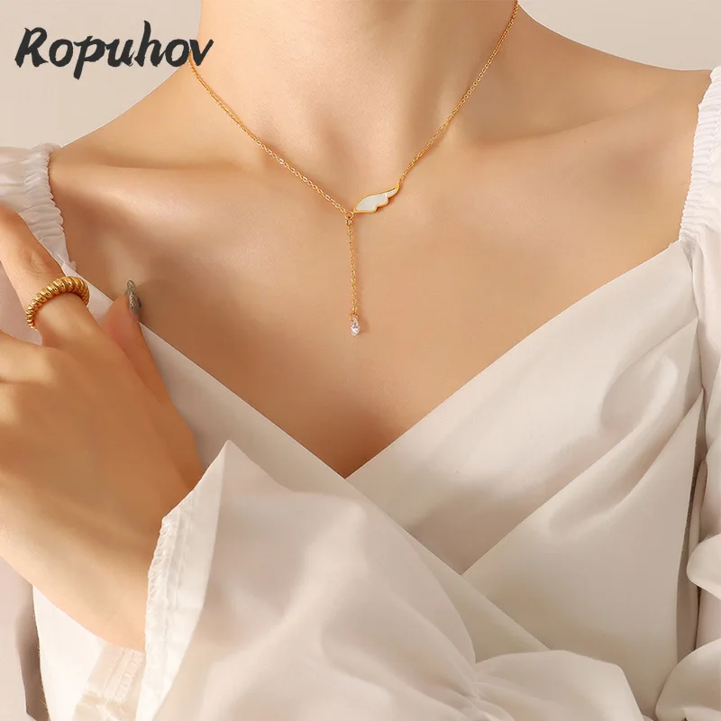 Ropuhov 2022 Woman New European And American Tassel Single Diamond Necklace White Seashell Wings Advanced Sense Clavicular Chain
Ropuhov 2022 Woman New European And American Tassel Single Diamond Necklace White Seashell Wings Advanced Sense Clavicular Chain
