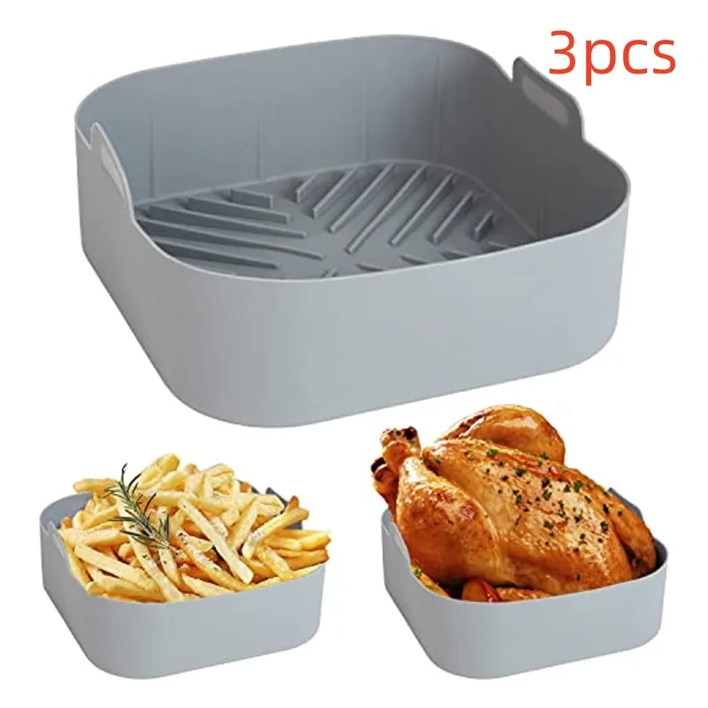 3pcs Air Fryer Silicone Basket Kitchen Oven Baking Pizza Fried Chicken Tray Mat Mold Reusable Airfryer Pan Liner Accessories
3pcs Air Fryer Silicone Basket Kitchen Oven Baking Pizza Fried Chicken Tray Mat Mold Reusable Airfryer Pan Liner Accessories