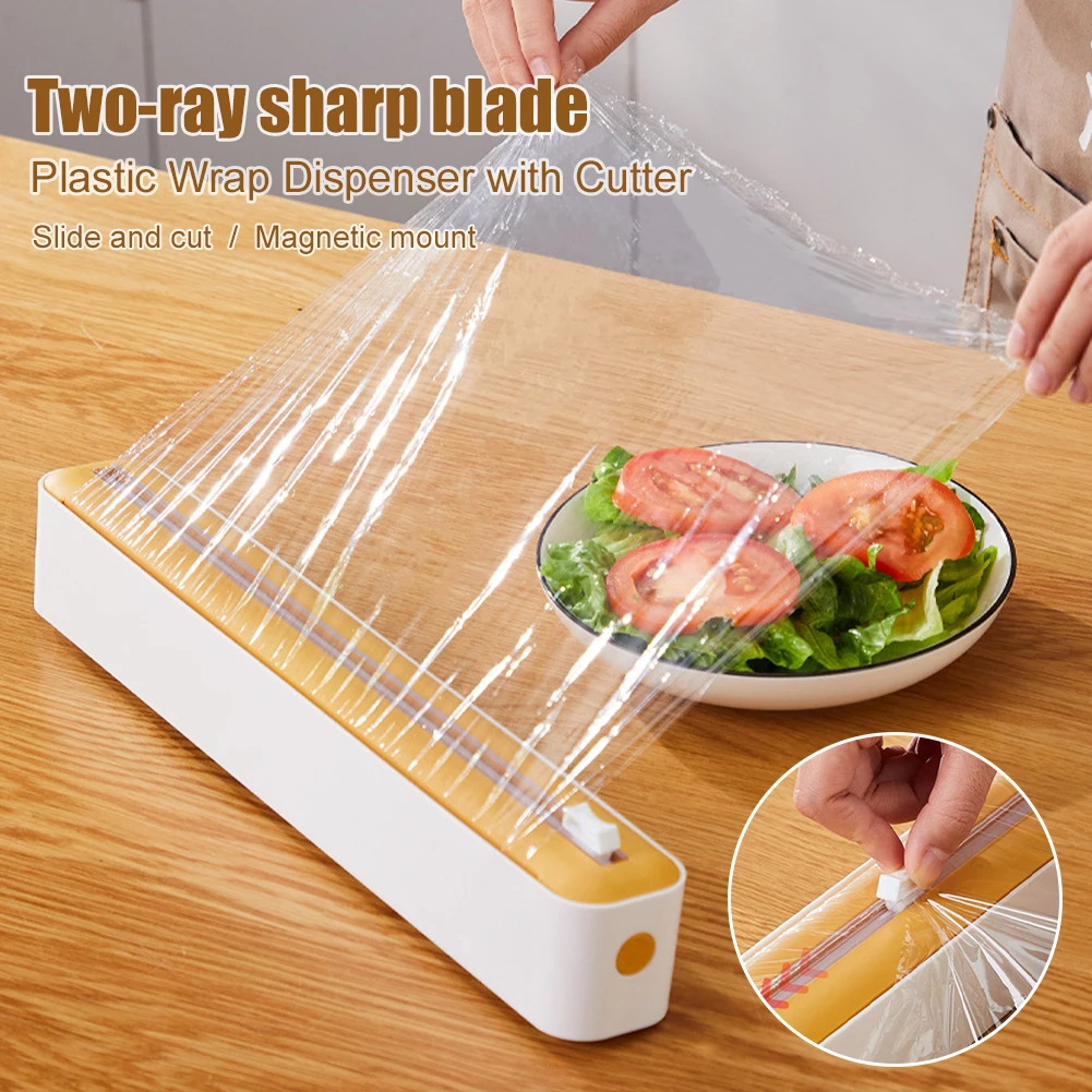 2 in 1 Food Film Dispenser Magnetic Wrap Dispenser With Cutter Storage Box Aluminum Foil Stretch Film Cutter Kitchen Accessories
2 in 1 Food Film Dispenser Magnetic Wrap Dispenser With Cutter Storage Box Aluminum Foil Stretch Film Cutter Kitchen Accessories