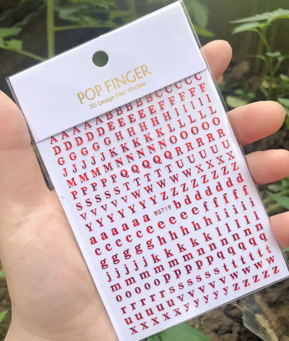Roman 3D Letters English Alphabet Tattoos Nail Art Stickers Transfers Nail Art Decal
Roman 3D Letters English Alphabet Tattoos Nail Art Stickers Transfers Nail Art Decal