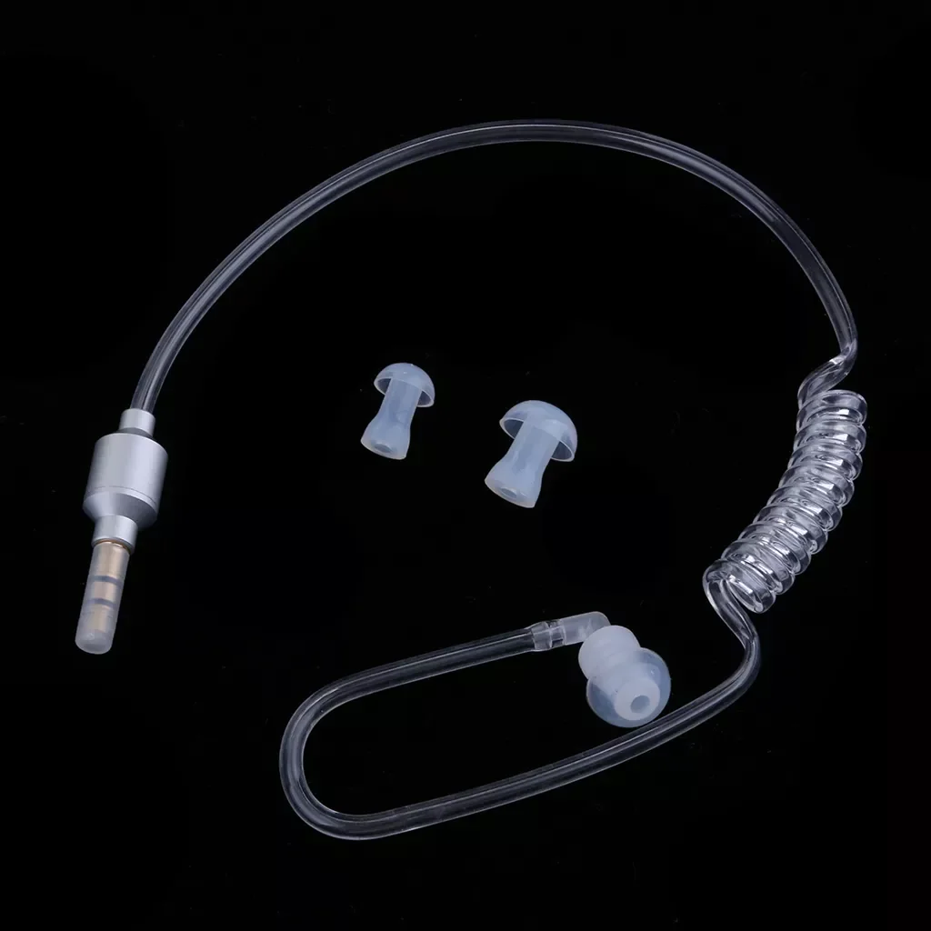 

2023NEW Mono Earphones 3.5mm Stereo Acoustic Hollow Air Tube Wired Earpiece Hands-free with Mic Headsets Lightweight