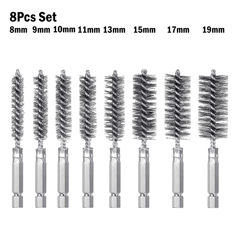 8pcs Cleaning Brush 8-19mm Wire Tube Machinery Rust Cleaner Washing Polishing Pipe Brush Hexagonal Rod Deburring Hand Tools
8pcs Cleaning Brush 8-19mm Wire Tube Machinery Rust Cleaner Washing Polishing Pipe Brush Hexagonal Rod Deburring Hand Tools