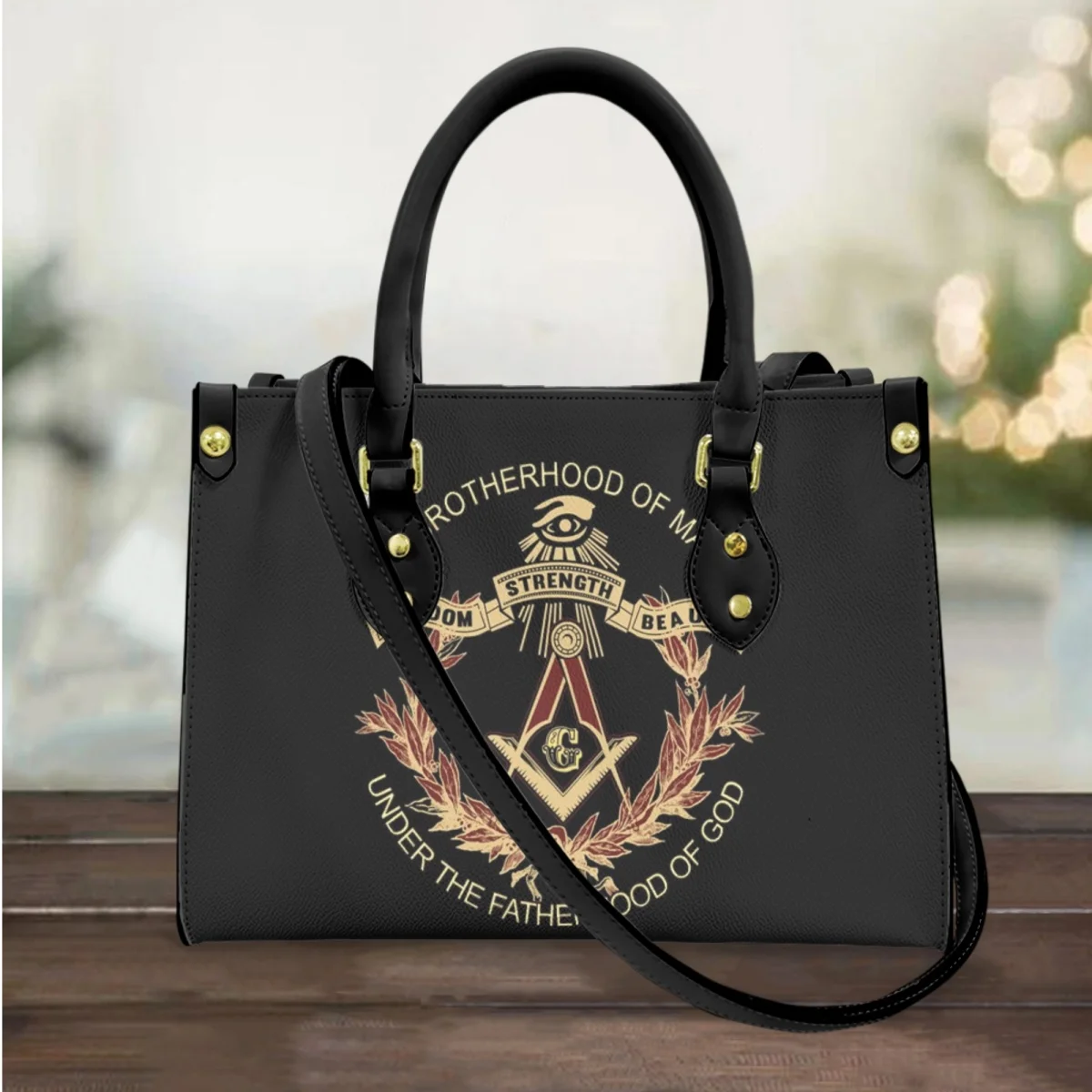 Freemasonry Print Elegant Top Handle Cross Body Bags for Women Large Capacity Travel Shoulder Strap Hand Bags Casual Girls Totes
Freemasonry Print Elegant Top Handle Cross Body Bags for Women Large Capacity Travel Shoulder Strap Hand Bags Casual Girls Totes