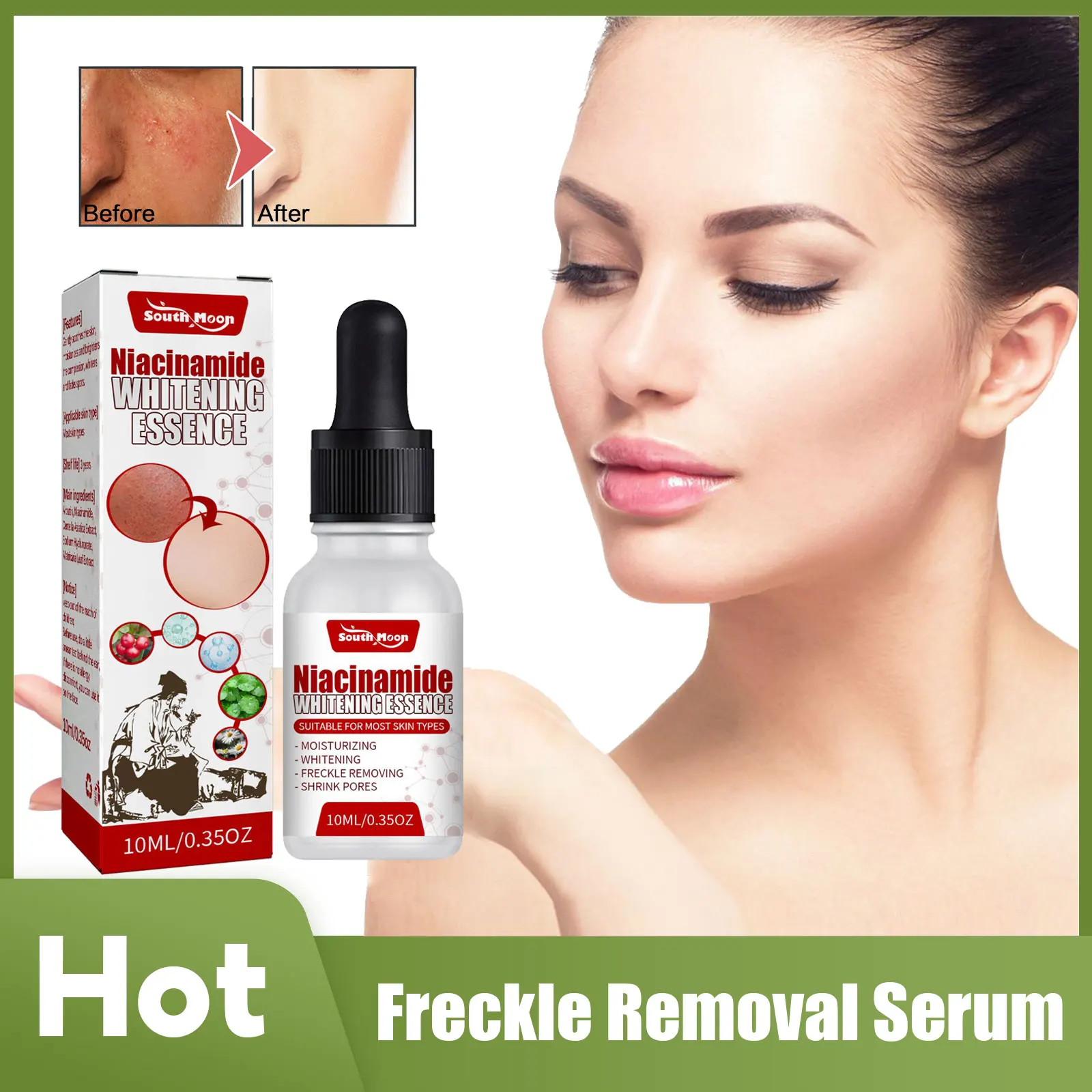 Pigment Remover Serum Whitening Freckles Remove Melasma Lightening Spot Melanin Moisturizing Brightening Pores Shrinking Essence
Pigment Remover Serum Whitening Freckles Remove Melasma Lightening Spot Melanin Moisturizing Brightening Pores Shrinking Essence