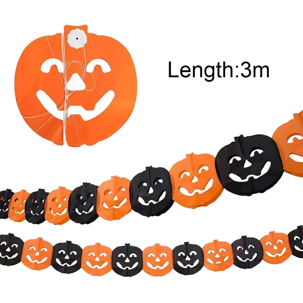 Бумажная гирлянда на Хэллоуин 
Бумажная гирлянда на Хэллоуин