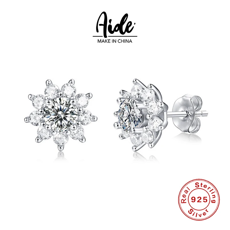 Aide Snowflake Stud Earrings 925 Sterling Silver Jewelry 0.5 Carat Diamond Moissanite Earrings For Women Wedding Gift 2022
Aide Snowflake Stud Earrings 925 Sterling Silver Jewelry 0.5 Carat Diamond Moissanite Earrings For Women Wedding Gift 2022