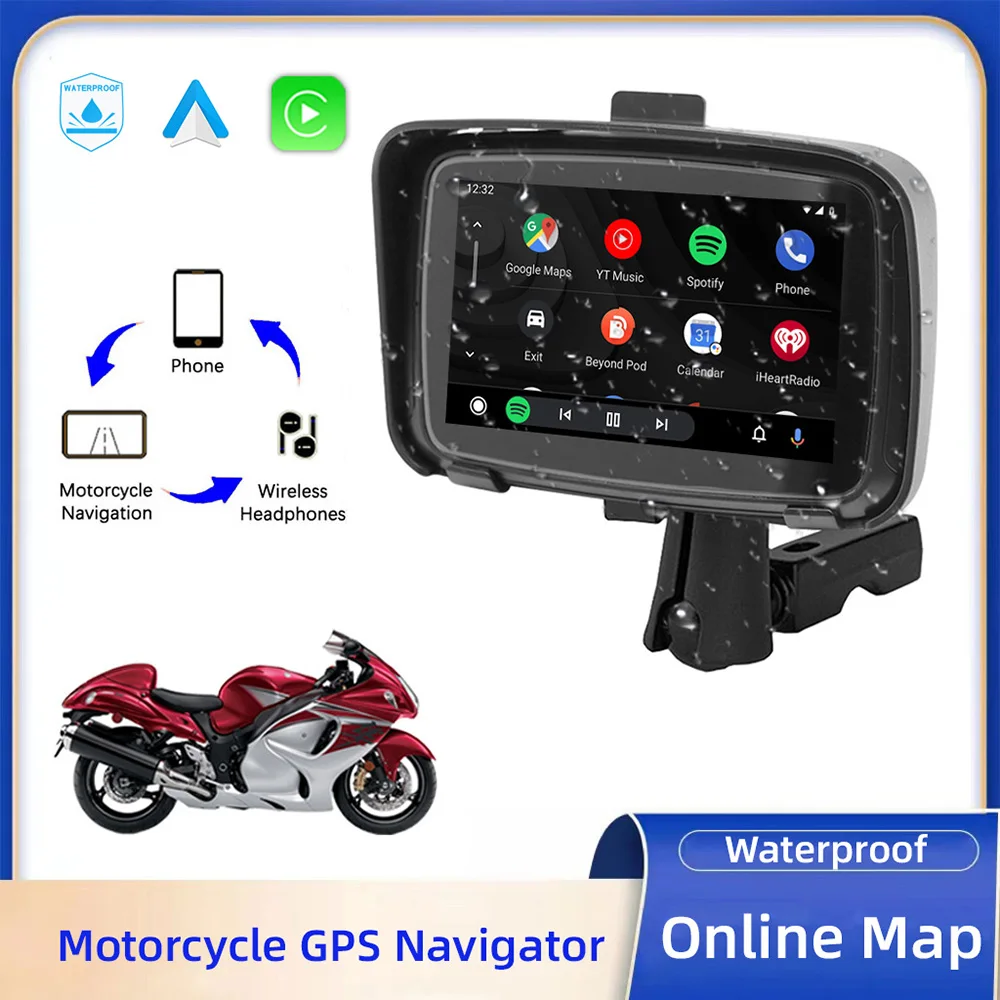 5 Inch Motorcycle GPS Moto Navigation Portable Motor Navigator GPS Navigation Motorcycle Carplay Android Auto Stereo Waterproof
5 Inch Motorcycle GPS Moto Navigation Portable Motor Navigator GPS Navigation Motorcycle Carplay Android Auto Stereo Waterproof