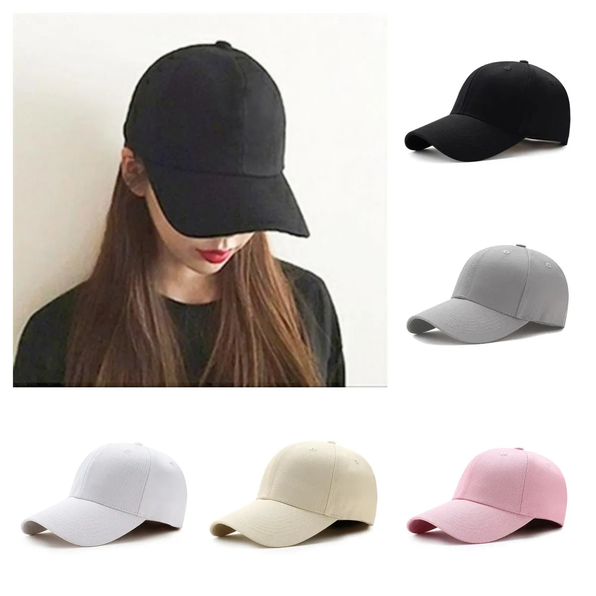 New Trend Solid Color Unisex Plain Curved Sun Visor Cotton Hats Men Women Adjustable Leisure Caps Outdoor Dustproof Baseball Cap
New Trend Solid Color Unisex Plain Curved Sun Visor Cotton Hats Men Women Adjustable Leisure Caps Outdoor Dustproof Baseball Cap