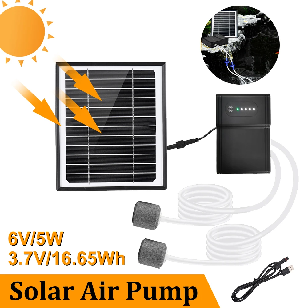 Automatic Solar Air Pump Water Oxygenator Batteryfree Quiet & Efficient Oxygen Pump for Aquarium Outdoor Fish Pond Tank Fountain
Automatic Solar Air Pump Water Oxygenator Batteryfree Quiet & Efficient Oxygen Pump for Aquarium Outdoor Fish Pond Tank Fountain