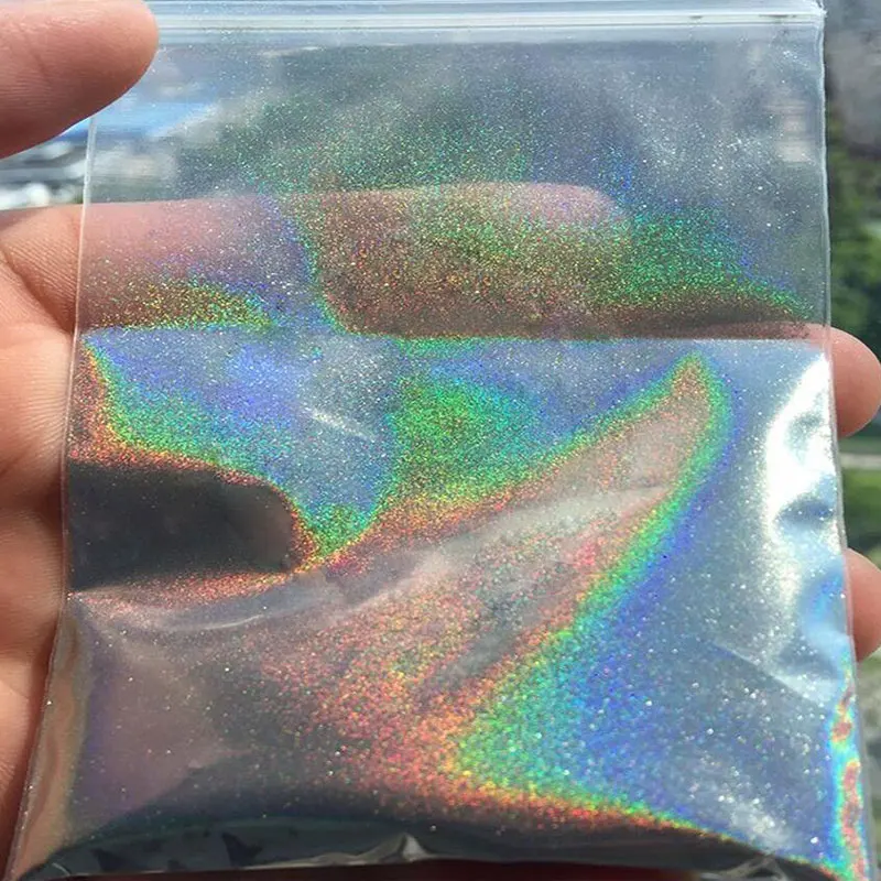 

10/5g (0.2mm 1/128) Holographic Nail Powder Chrome Laser Magic Mirror Glitter Rub Dust Shinning Holo Ultra Fine Glitter Powder