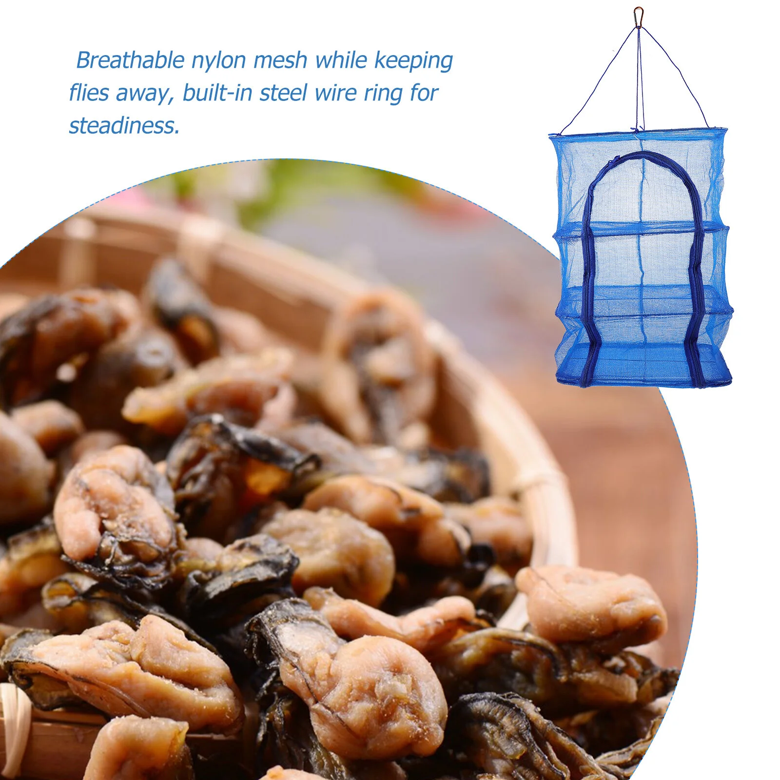 

Складная сетка для сушки продуктов на открытом воздухе, квадратная подвесная сетчатая сушилка для креветок, рыбы, фруктов, овощей