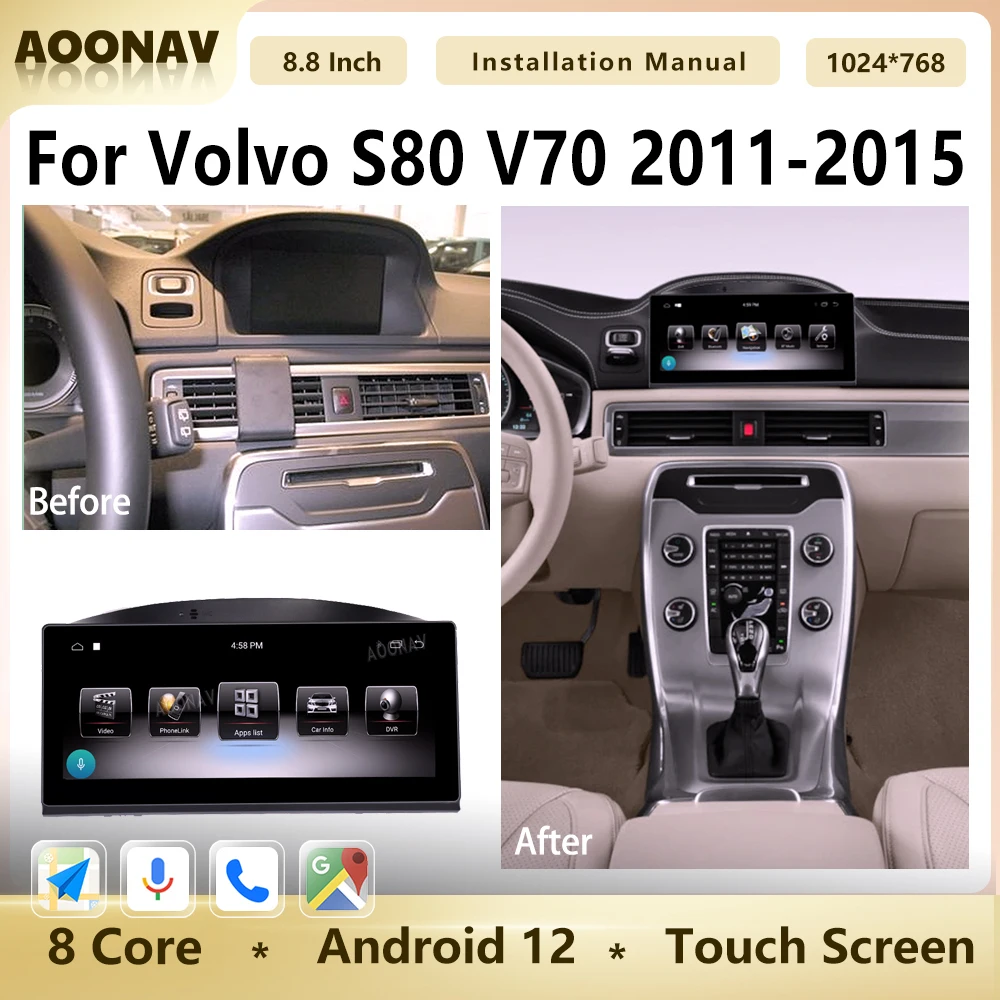 Car Radio For Volvo S80 V70 2011 2012 2013-2015 Auto Stereo Android Touch Screen GPS Navigation Recorder Multimedia Player Unit
Car Radio For Volvo S80 V70 2011 2012 2013-2015 Auto Stereo Android Touch Screen GPS Navigation Recorder Multimedia Player Unit