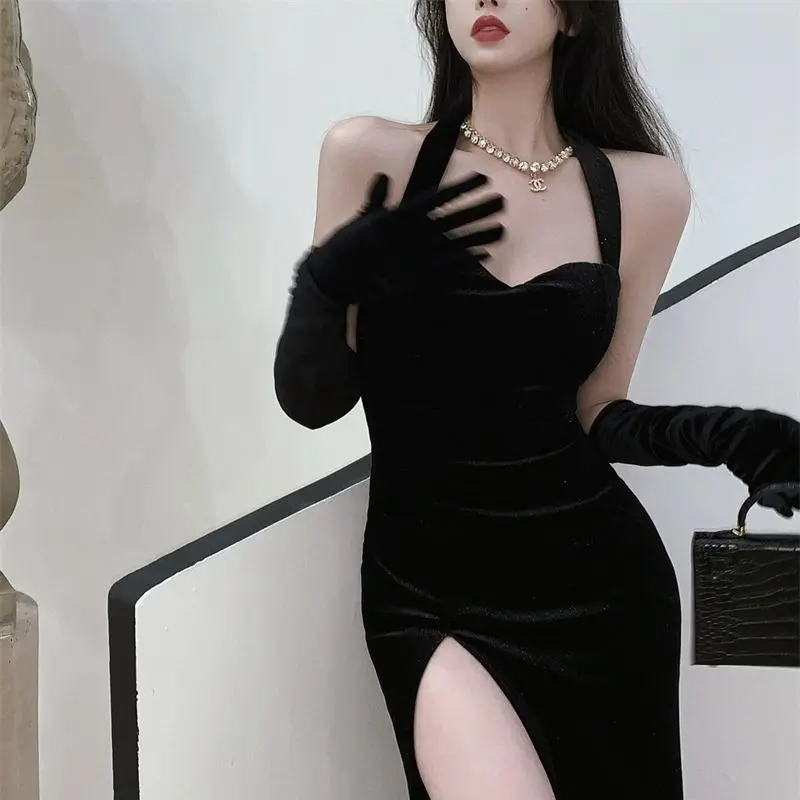 2022 Summer Velvet Midi Bodycon Dress Women Elegant Sleeveless Off Shoulder Evening Dress Gown Backless Party Club Dresses
2022 Summer Velvet Midi Bodycon Dress Women Elegant Sleeveless Off Shoulder Evening Dress Gown Backless Party Club Dresses