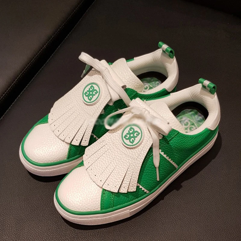 Golf Shoes 2023 New Women's 4G Logo Tassel Laces Leather Anti-skid Breathable Sports Shoes Green
Golf Shoes 2023 New Women's 4G Logo Tassel Laces Leather Anti-skid Breathable Sports Shoes Green