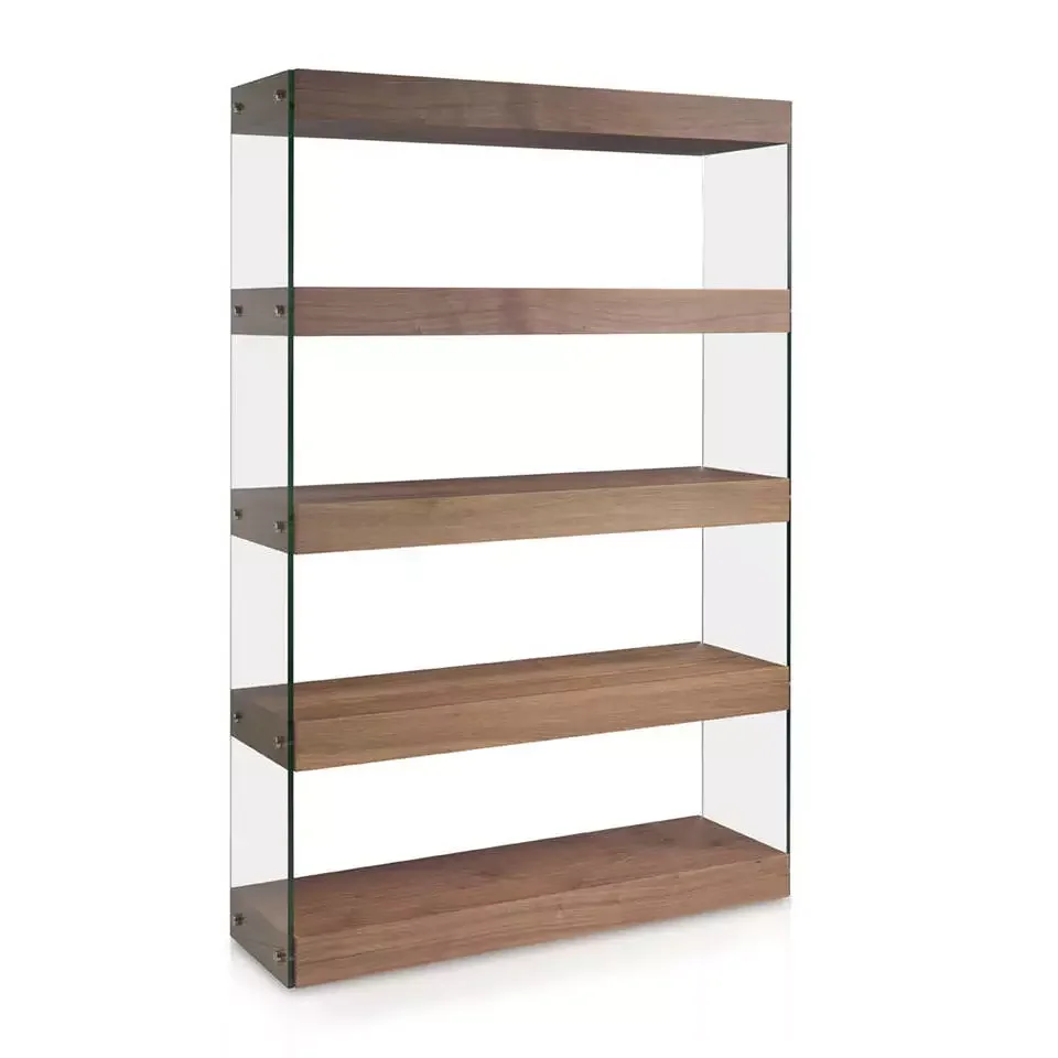 3091 Angel Cerdá bookcase-walnut wood shelf with 40mm baldas and tempered glass sides
3091 Angel Cerdá bookcase-walnut wood shelf with 40mm baldas and tempered glass sides
