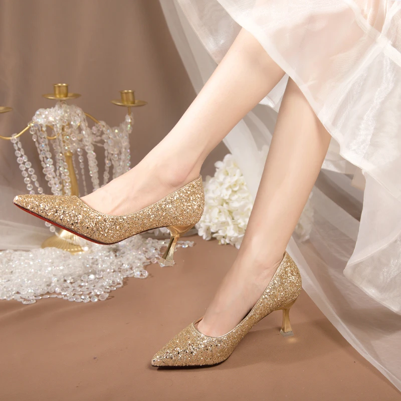 BCEBYL New Pointed Toe Stiletto Sequin Fashion Sandals Sexy Elegant Party Wedding High Heels Shoes For Women Zapatos Mujer
BCEBYL New Pointed Toe Stiletto Sequin Fashion Sandals Sexy Elegant Party Wedding High Heels Shoes For Women Zapatos Mujer