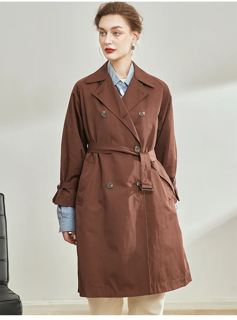 2022 Spring and Autumn New French Elegant Women Trench Coat Classic Fashion Windbreaker Outwear Double Breasted Jackets For Lady
2022 Spring and Autumn New French Elegant Women Trench Coat Classic Fashion Windbreaker Outwear Double Breasted Jackets For Lady