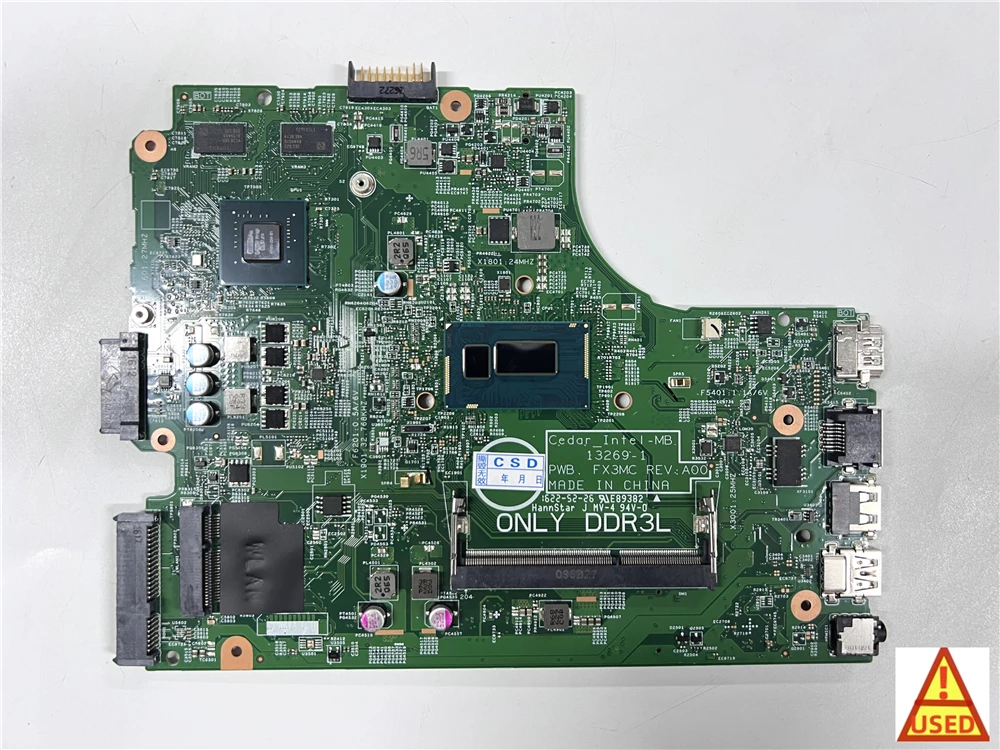 Б/у материнская плата для ноутбука 13269-1 для Dell 3542 3543 с SR1EF CN-066KRV 100%, прошел тест на работу
Б/у материнская плата для ноутбука 13269-1 для Dell 3542 3543 с SR1EF CN-066KRV 100%, прошел тест на работу