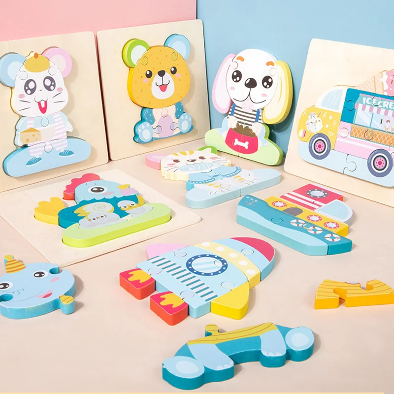 3D Puzzle Jigsaw Gifts For Kids Early Education Baby Cartoon Wooden Animal and Transportation Toys
3D Puzzle Jigsaw Gifts For Kids Early Education Baby Cartoon Wooden Animal and Transportation Toys