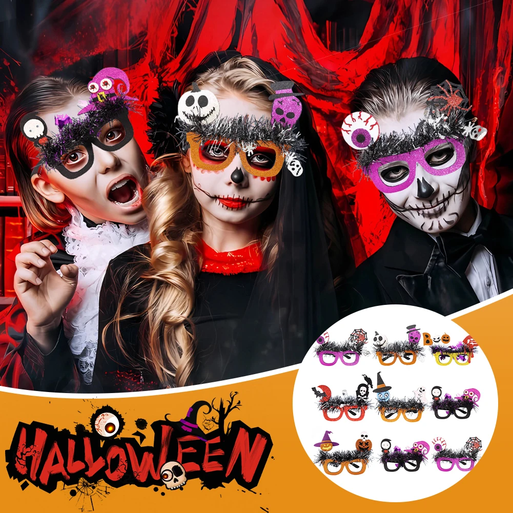 Funny Halloween Tinsel Glasses Frame Pumpkin Spider Bat Skull Witch Eyeball Eyewear for Kids Adults Party Cosplay Masquerade
Funny Halloween Tinsel Glasses Frame Pumpkin Spider Bat Skull Witch Eyeball Eyewear for Kids Adults Party Cosplay Masquerade