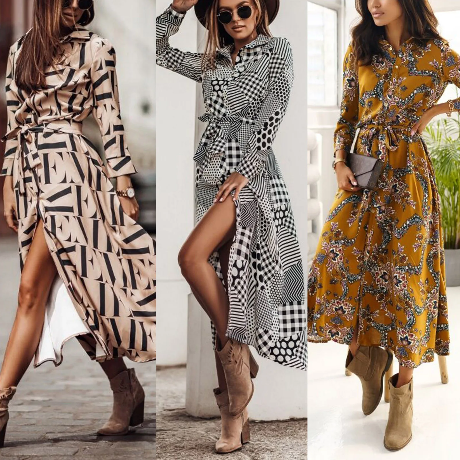 Polka Dot Shirt Dress Women Maxi Dress Spring 2022 New Long Sleeve Floral Button Up Vintage Office Lady Long Dresses For Woman
Polka Dot Shirt Dress Women Maxi Dress Spring 2022 New Long Sleeve Floral Button Up Vintage Office Lady Long Dresses For Woman