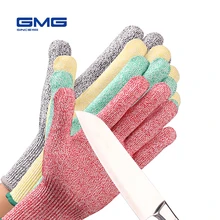 Fishing Anti Cut Gloves GMG Non-slip HPPE EN388 ANSI Anti-cut Level 5 Safety Work Gloves Cut Resistant Gloves For Kitchen Garden