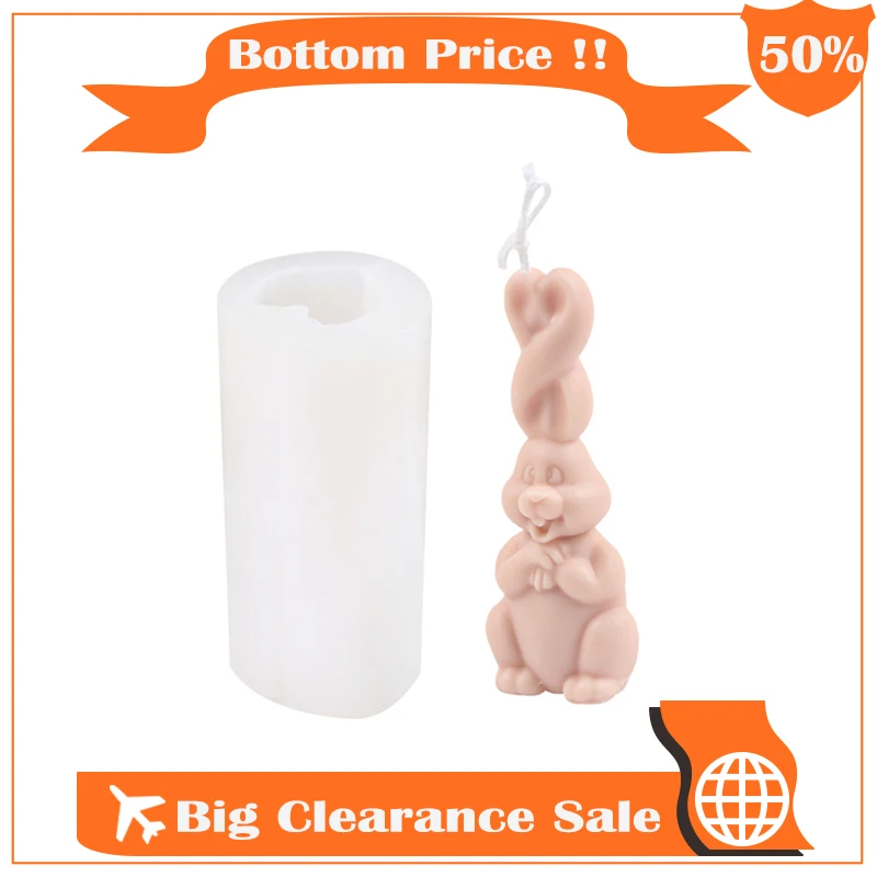 Rabbit Shape Candle Silicone Mold for Handmade Desktop Decoration Gypsum Epoxy Resin Aromatherapy Candle Silicone Mould
Rabbit Shape Candle Silicone Mold for Handmade Desktop Decoration Gypsum Epoxy Resin Aromatherapy Candle Silicone Mould