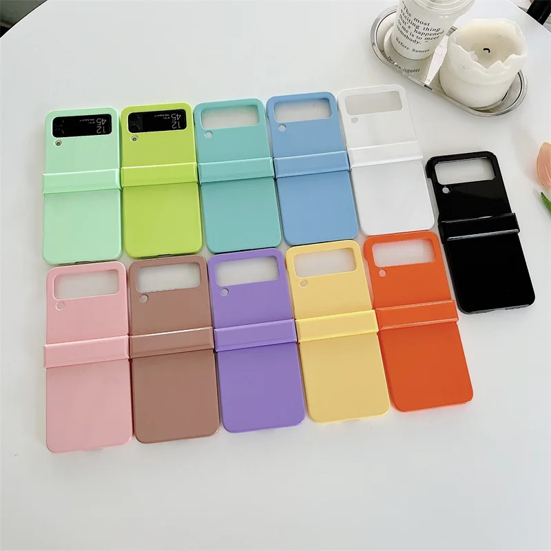 Glossy Solid Color Candy Color Phone Case for Samsung Galaxy Z Flip 3 Z Flip 4 Hard PC Back Cover for ZFlip3 ZFlip4 Case Shell
Glossy Solid Color Candy Color Phone Case for Samsung Galaxy Z Flip 3 Z Flip 4 Hard PC Back Cover for ZFlip3 ZFlip4 Case Shell