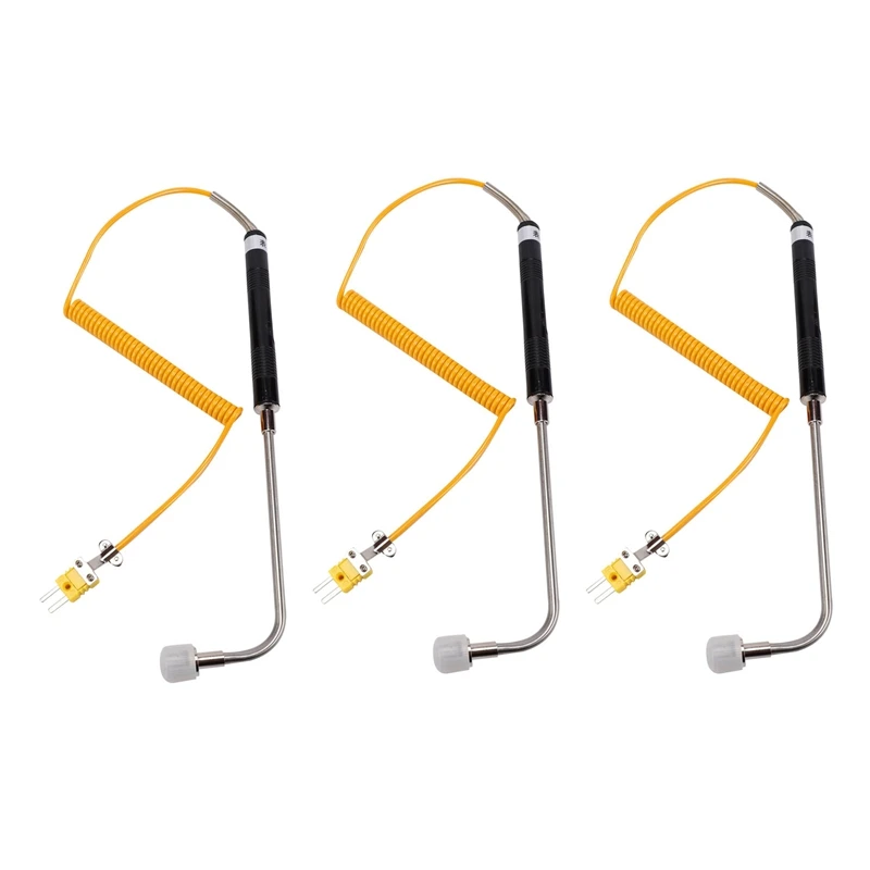 3X NR-81533B K Type Sensor Right Angle Surface Temperature Probe High Temperature Thermocouple -50 To 500℃
3X NR-81533B K Type Sensor Right Angle Surface Temperature Probe High Temperature Thermocouple -50 To 500℃