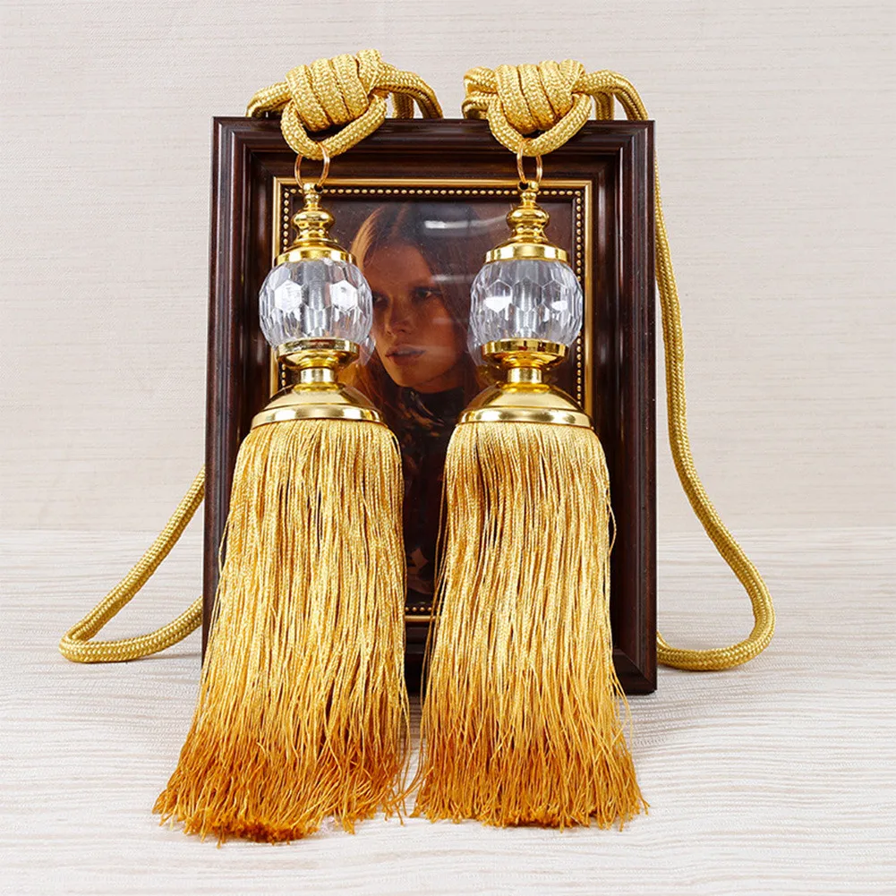 2pcs Luxury Curtain Holdbacks Rope European Style Tie Backs Tassel Beaded Ball Home Decor Curtain Tie Rope Accessories
2pcs Luxury Curtain Holdbacks Rope European Style Tie Backs Tassel Beaded Ball Home Decor Curtain Tie Rope Accessories