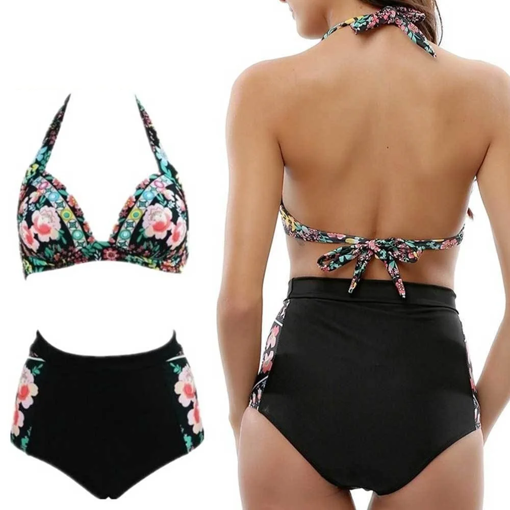 

SEXYWG-Conjunto de Bikinis para mujer y niña, traje de baño Sexy, Bikini de cintura alta, bragas con estampado, trajes de baño