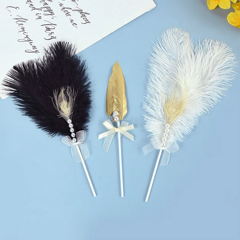 Natural Ostrich Feathers Cake Topper Beige Pearl Feather Jewelry Making Party Cupcake Dessert Flags Wedding Birthday Decorations
Natural Ostrich Feathers Cake Topper Beige Pearl Feather Jewelry Making Party Cupcake Dessert Flags Wedding Birthday Decorations