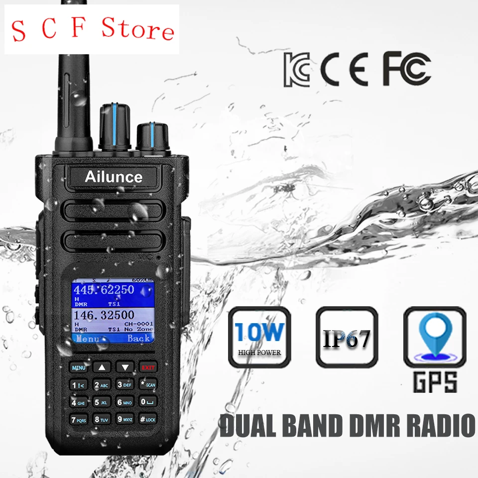 High Power Ham Radio 10W DMR Two Way Radio Transceiver Waterproof Walkie Talkie HD1 GPS
High Power Ham Radio 10W DMR Two Way Radio Transceiver Waterproof Walkie Talkie HD1 GPS