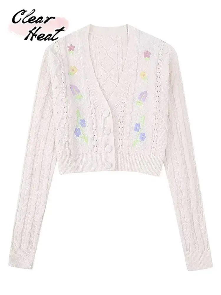 Floral Print Cropped Long Sleeve Shirts Sexy V Neck Vintage Style White Black Top Fashion Female Slim Fit Beach Holiday Clothing
Floral Print Cropped Long Sleeve Shirts Sexy V Neck Vintage Style White Black Top Fashion Female Slim Fit Beach Holiday Clothing