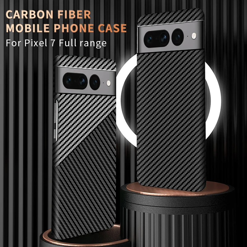 

For Google Pixel 7 8 Pro 7a 8Pro Case Luxury Imitation Carbon Fiber Texture Plastics Ultra Thin Protective Shockproof Hard Cover