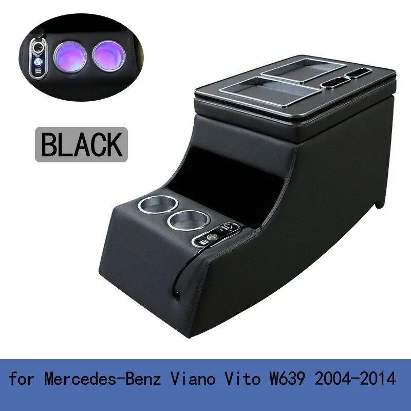 AP02 LED light armrest central box for Mercedes Benz Viano W639 2004-2014 Black
AP02 LED light armrest central box for Mercedes Benz Viano W639 2004-2014 Black