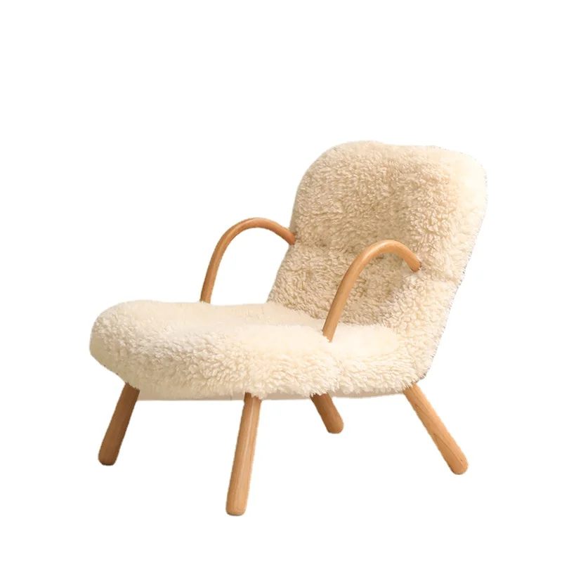 Single-Seat Light Luxury Solid Wood Nordic Leisure Chair Wingback Lamb Wool Lazy Sofa Modern Classical European Style stool
Single-Seat Light Luxury Solid Wood Nordic Leisure Chair Wingback Lamb Wool Lazy Sofa Modern Classical European Style stool