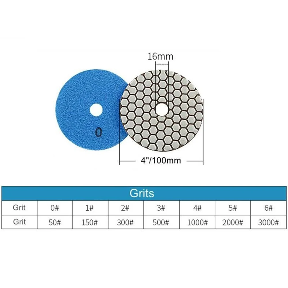 1PC 4\"/100mm Diamond Resin Bond Dry Polishing Pad Dry Use Sharp Flexible Sanding Disc For Granite Marble Stone Grinding Abrasiv
1PC 4\"/100mm Diamond Resin Bond Dry Polishing Pad Dry Use Sharp Flexible Sanding Disc For Granite Marble Stone Grinding Abrasiv
