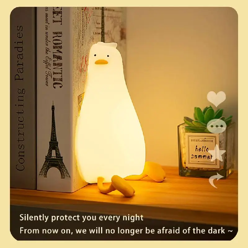 LED Cute Cartoon Lie Flat Duck Lamp Touch Sensor Lamp Rechargeable Nightlight Lamp Bedroom Decoration for party Kid Baby ToyGift
LED Cute Cartoon Lie Flat Duck Lamp Touch Sensor Lamp Rechargeable Nightlight Lamp Bedroom Decoration for party Kid Baby ToyGift