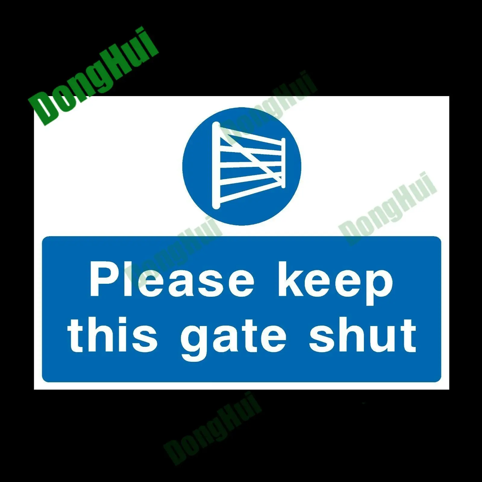 

Keep Gate Shut Label Plastic Sign Warning Caution Danger Adhesive Car Sticker Waterproof for Public Places Stations Factories