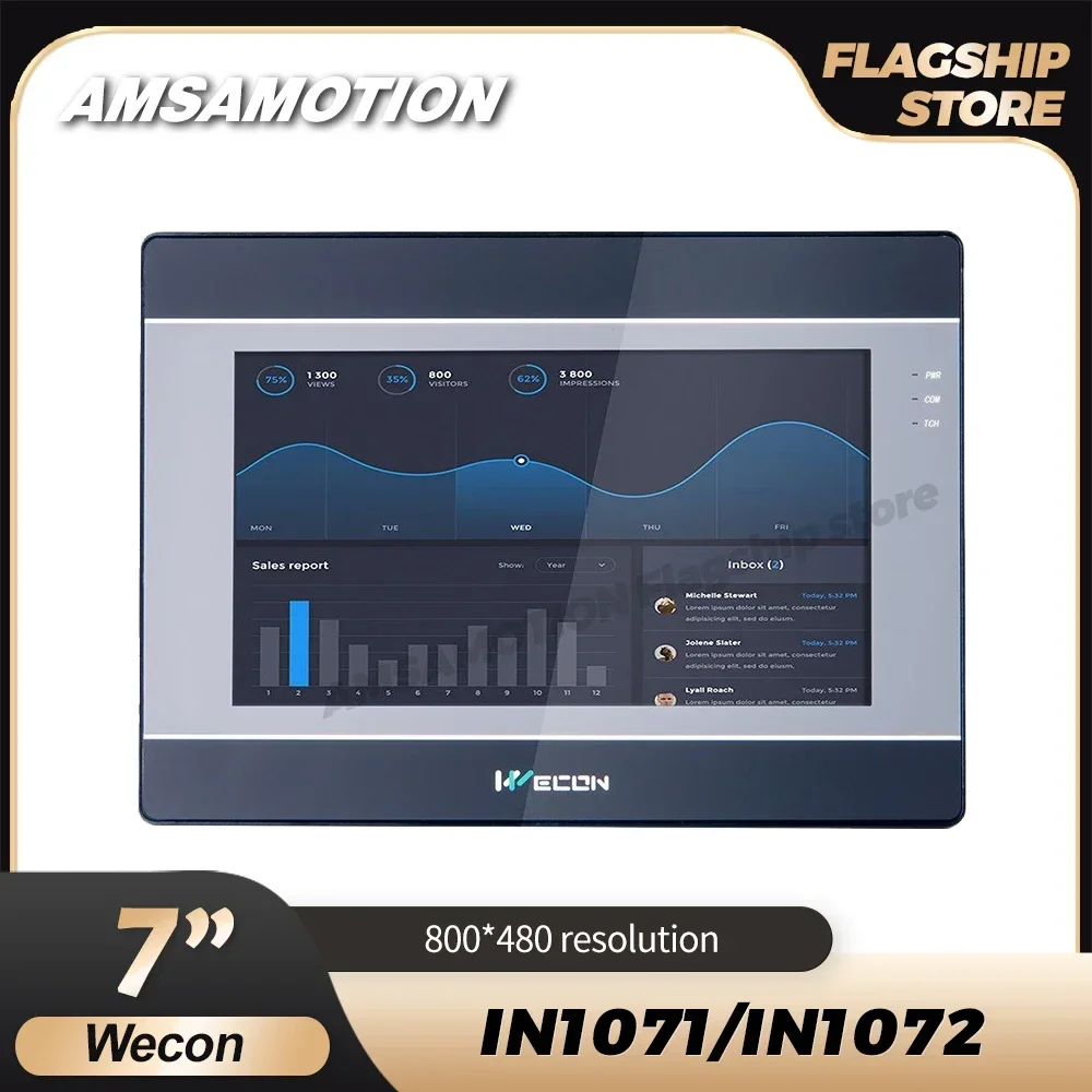 Wecon HMI IN1071/IN1072 сенсорный экран 7 дюймов
Wecon HMI IN1071/IN1072 сенсорный экран 7 дюймов