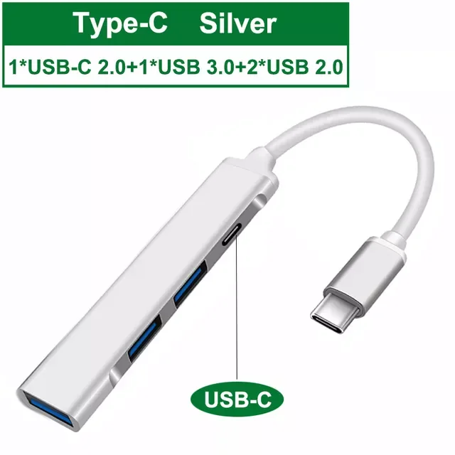 C HUB 3.0 Type C 3.1 4 Port Multi Splitter Adapter OTG For Lenovo Macbook Pro 13 15 Air Pro PC Computer Accessories 
C HUB 3.0 Type C 3.1 4 Port Multi Splitter Adapter OTG For Lenovo Macbook Pro 13 15 Air Pro PC Computer Accessories